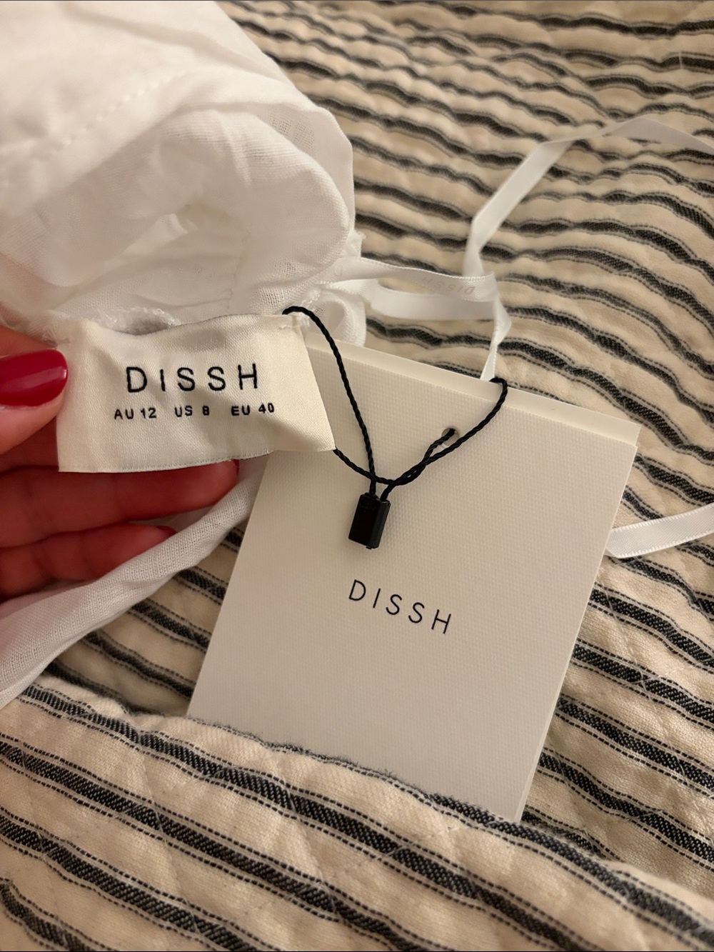 DISSH Flynn White Linen Blend Midi Dress - Picture 9 of 9